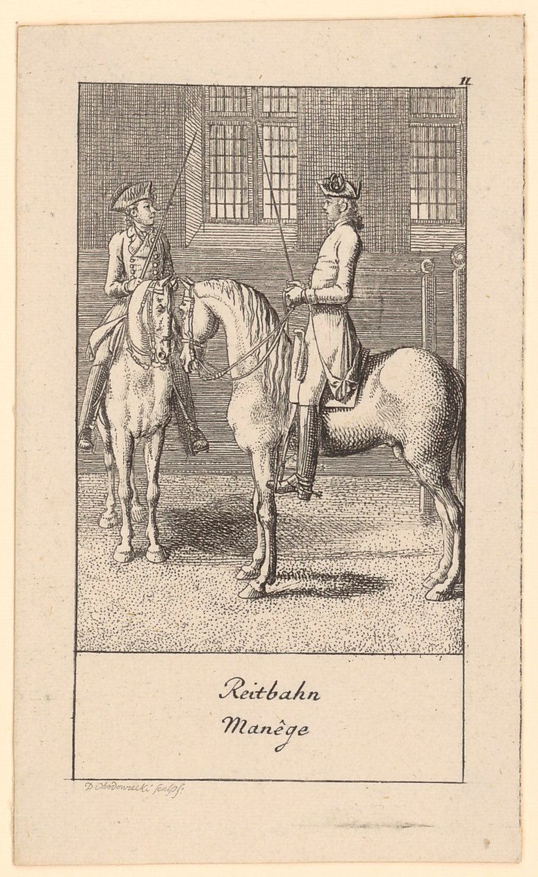 Rijbaan door Daniel Nikolaus Chodowiecki