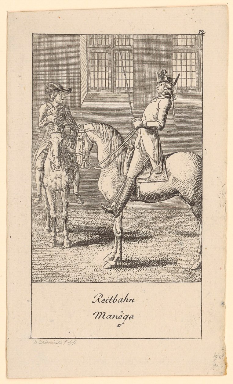 Rijbaan door Daniel Nikolaus Chodowiecki