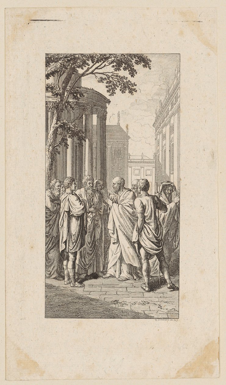 Titelgravure voor Basedows "Praktische filosofie" door Daniel Nikolaus Chodowiecki