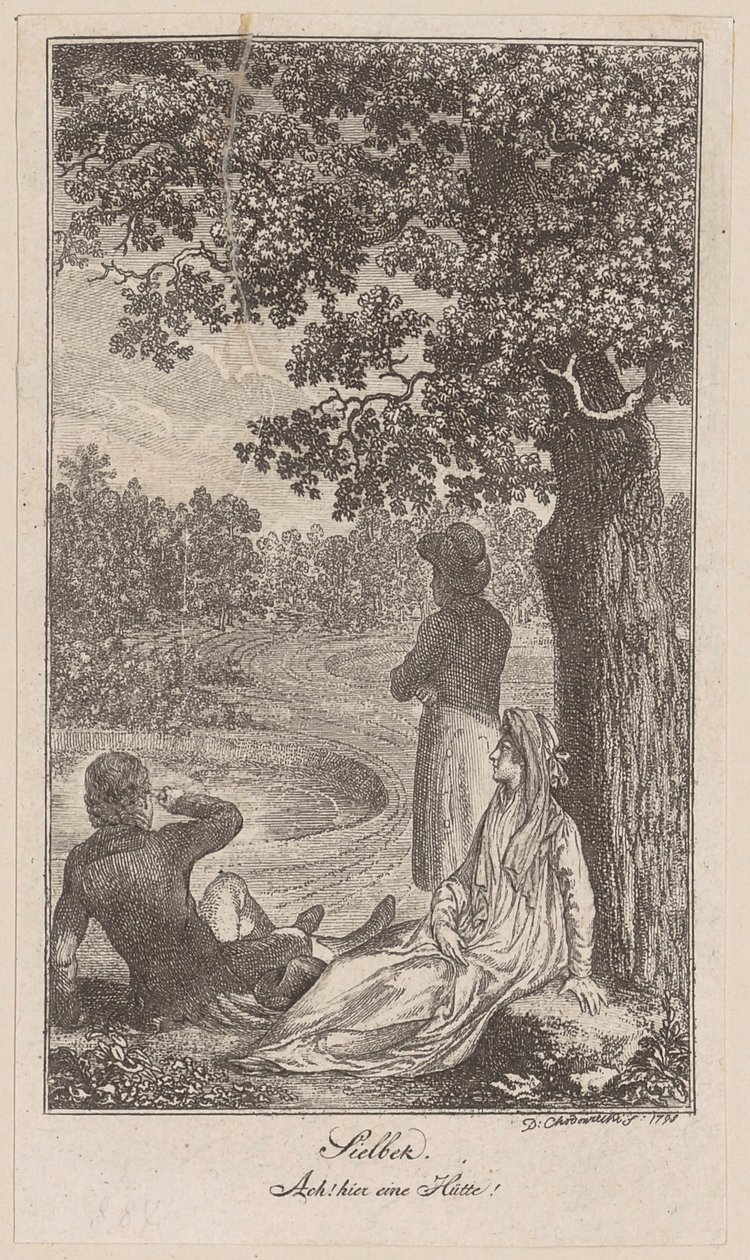 Titelgravure voor Ewalds "Fantasieën" door Daniel Nikolaus Chodowiecki