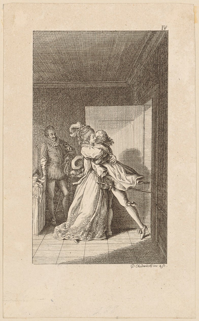 Titelfiguur uit „Gil Blas van Santillana”, deel 4 door Daniel Nikolaus Chodowiecki