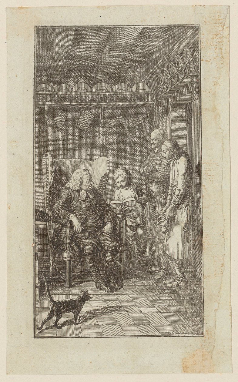 Kopergravure bij „Heinrich Stillings jeugd“ door Daniel Nikolaus Chodowiecki