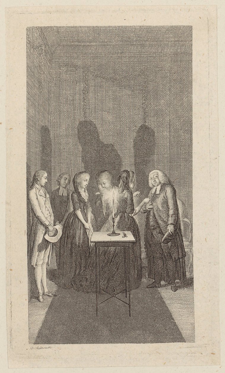 Titelgravure voor “Carl von Carlsberg” van Salzmann, tweede deel door Daniel Nikolaus Chodowiecki