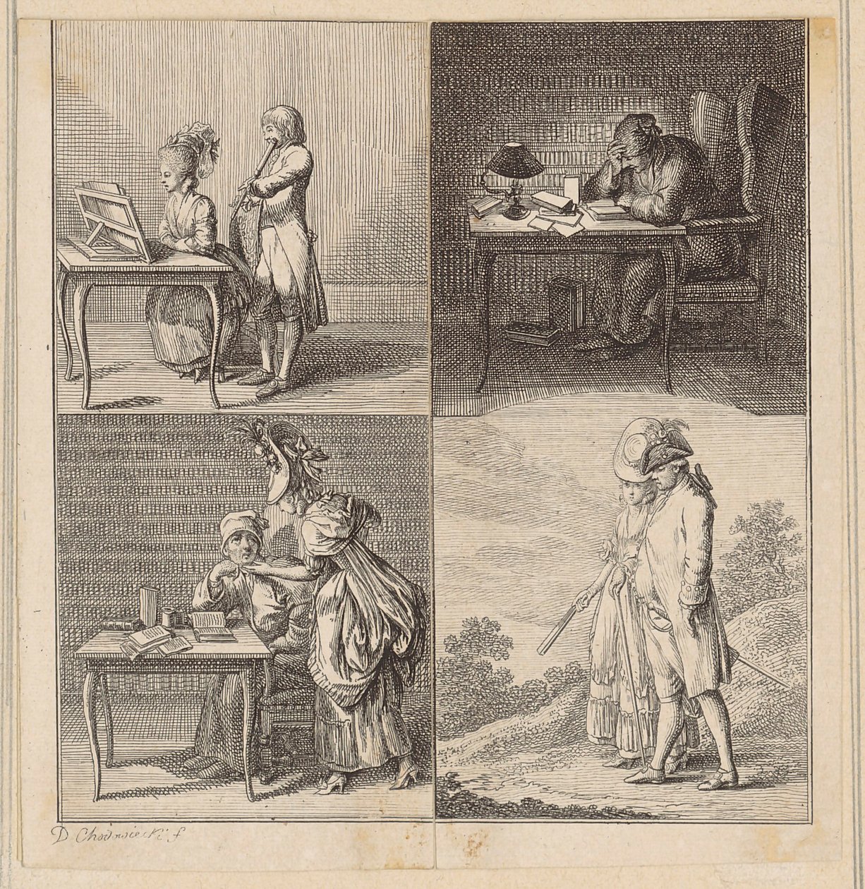 Zonder titel [VII] door Daniel Nikolaus Chodowiecki