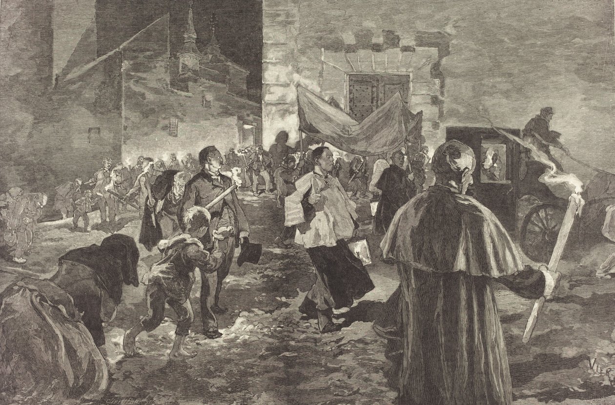 Spanje. La Viatique, 1889 door Daniel Urrabieta Vierge