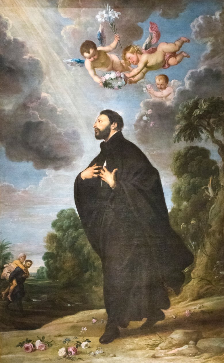 Sint Franciscus Xaverius, altaarstuk door Daniel & Wildens Jan (1586 1653) Seghers