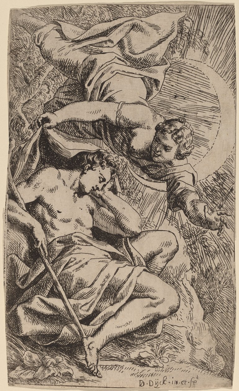 Diana en Endymion door Daniel van den Dyck