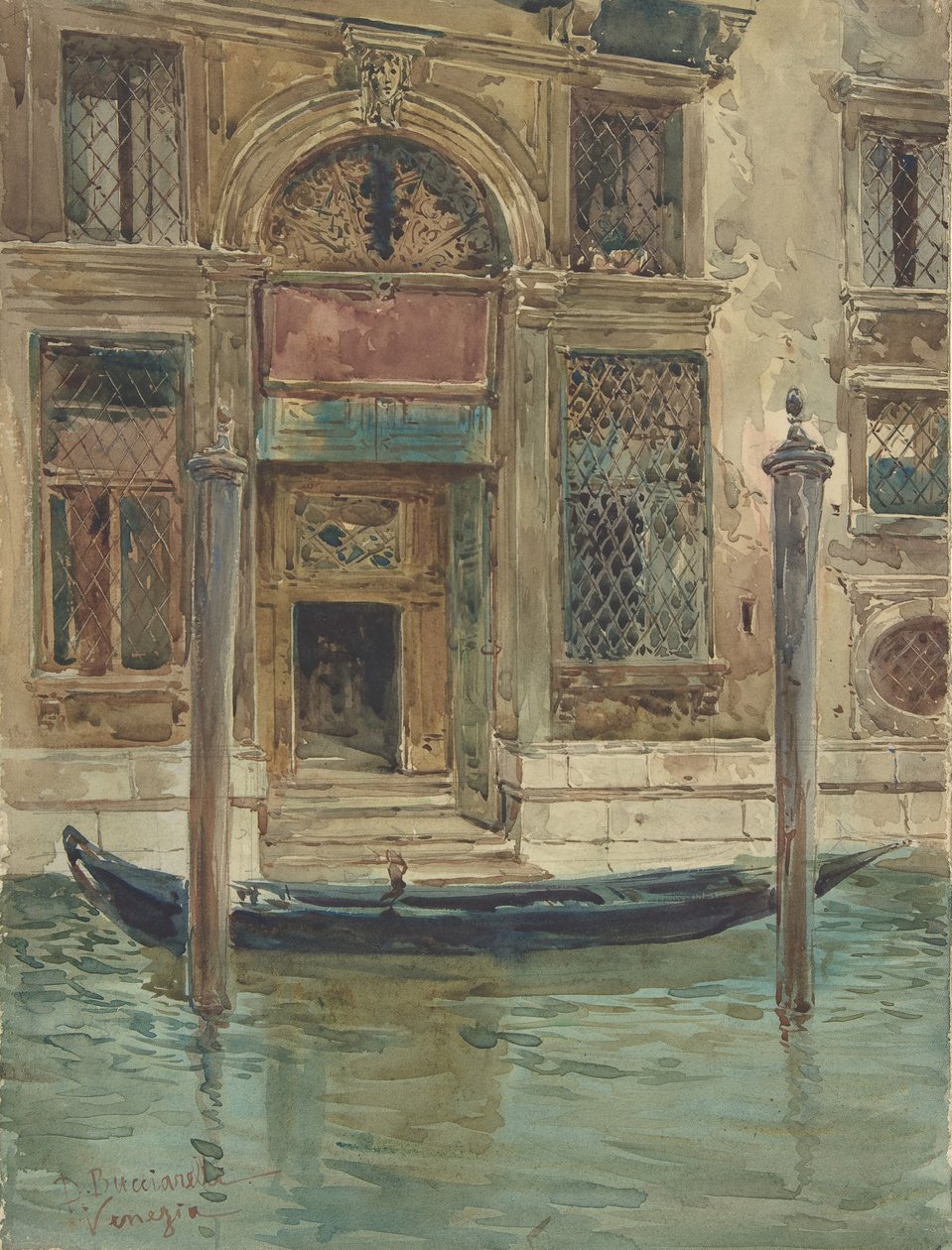 Portaal van een Venetiaans Paleis, 1839-1911 door Daniele Bucciarelli
