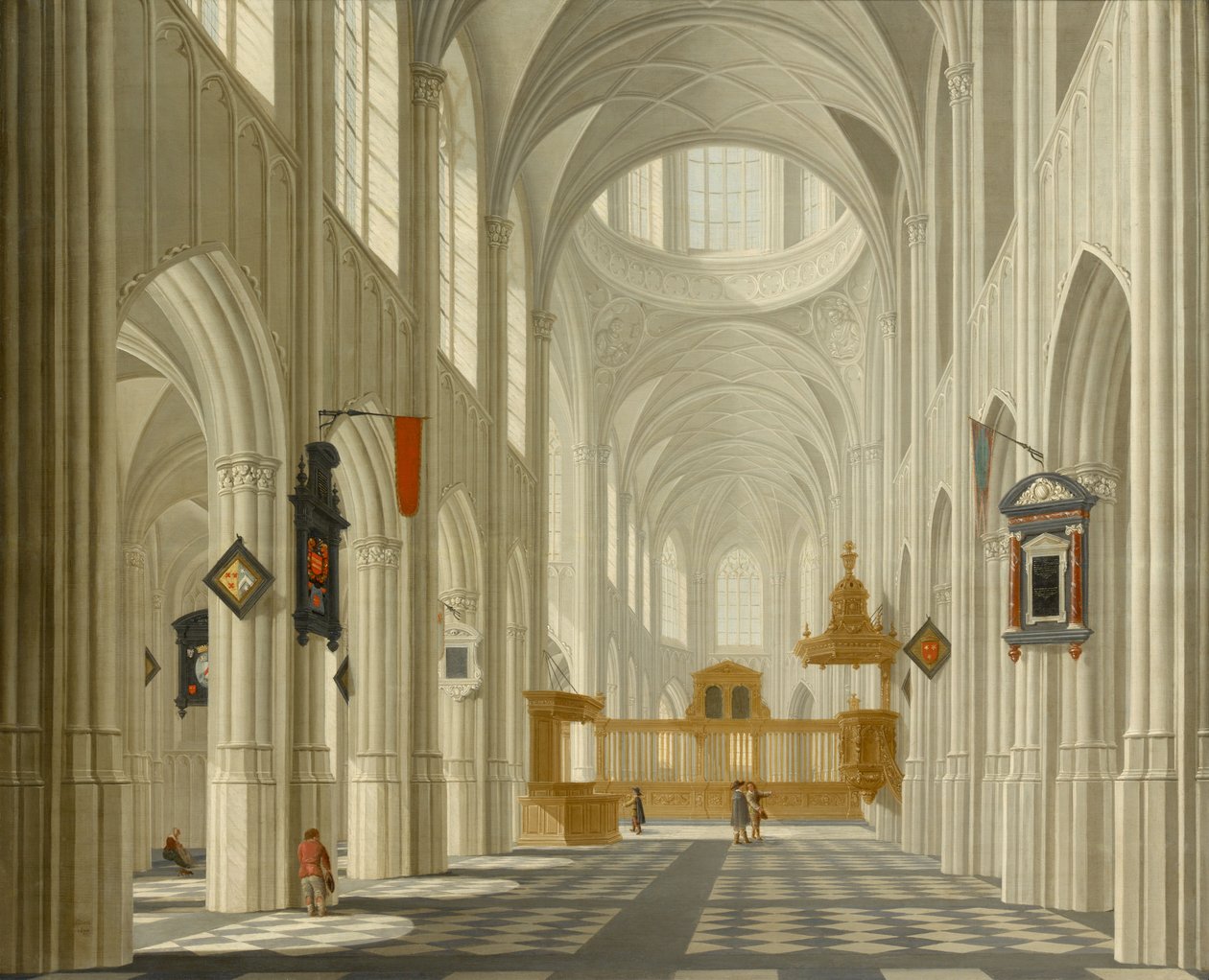 Interieur van een Kerk door Daniel de Blieck