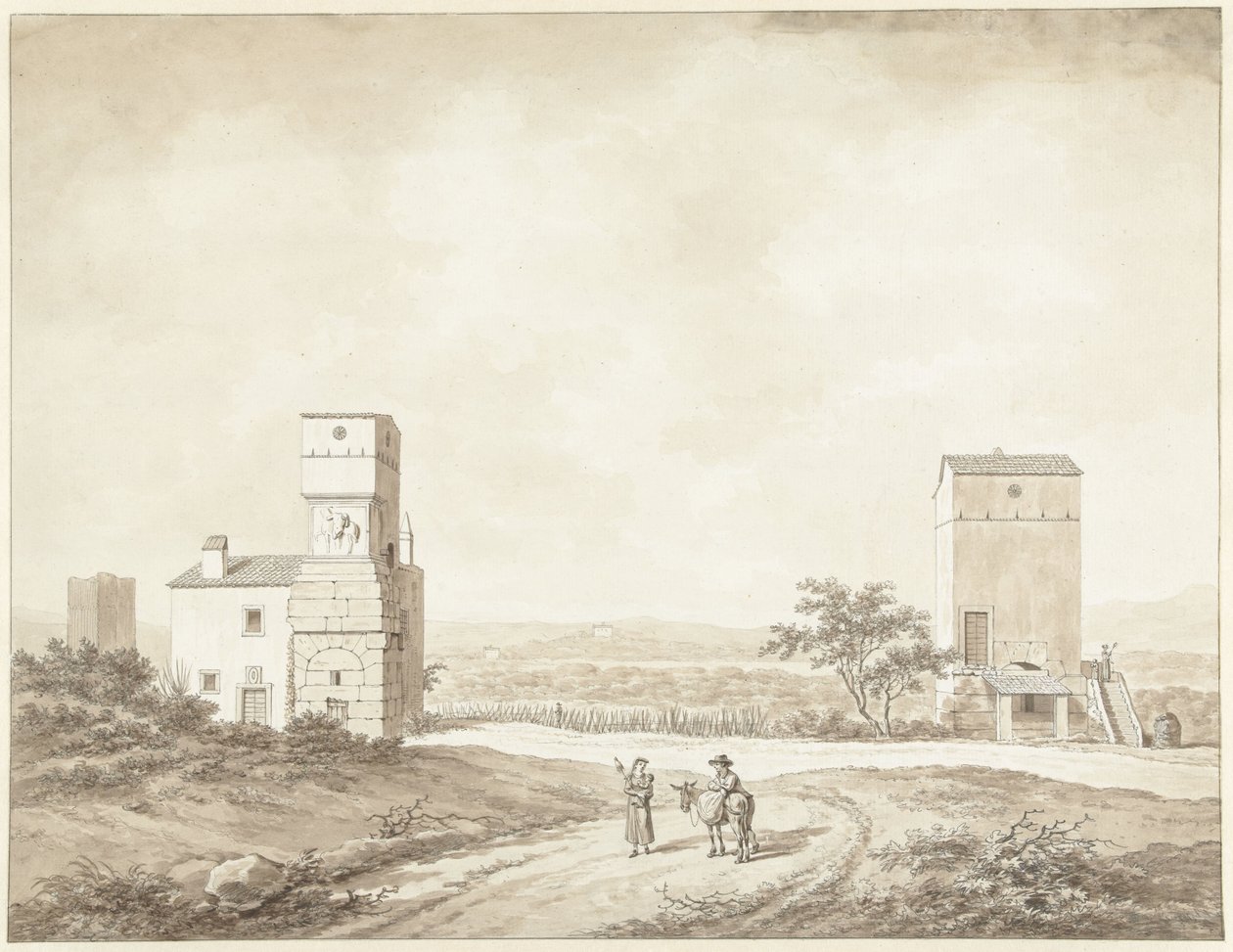 Ruïnes van de Villa Adriana nabij Tivoli door Daniël Dupré