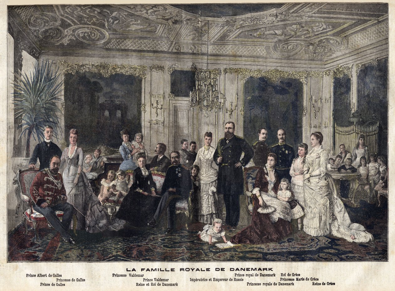De koninklijke familie van Denemarken door Danish School
