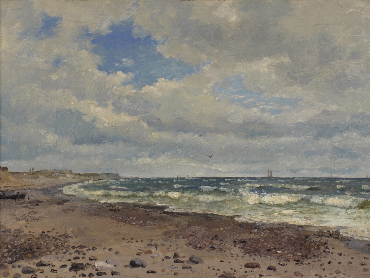 Een strand met duinen. De westkust van Jutland door Dankvart Dreyer