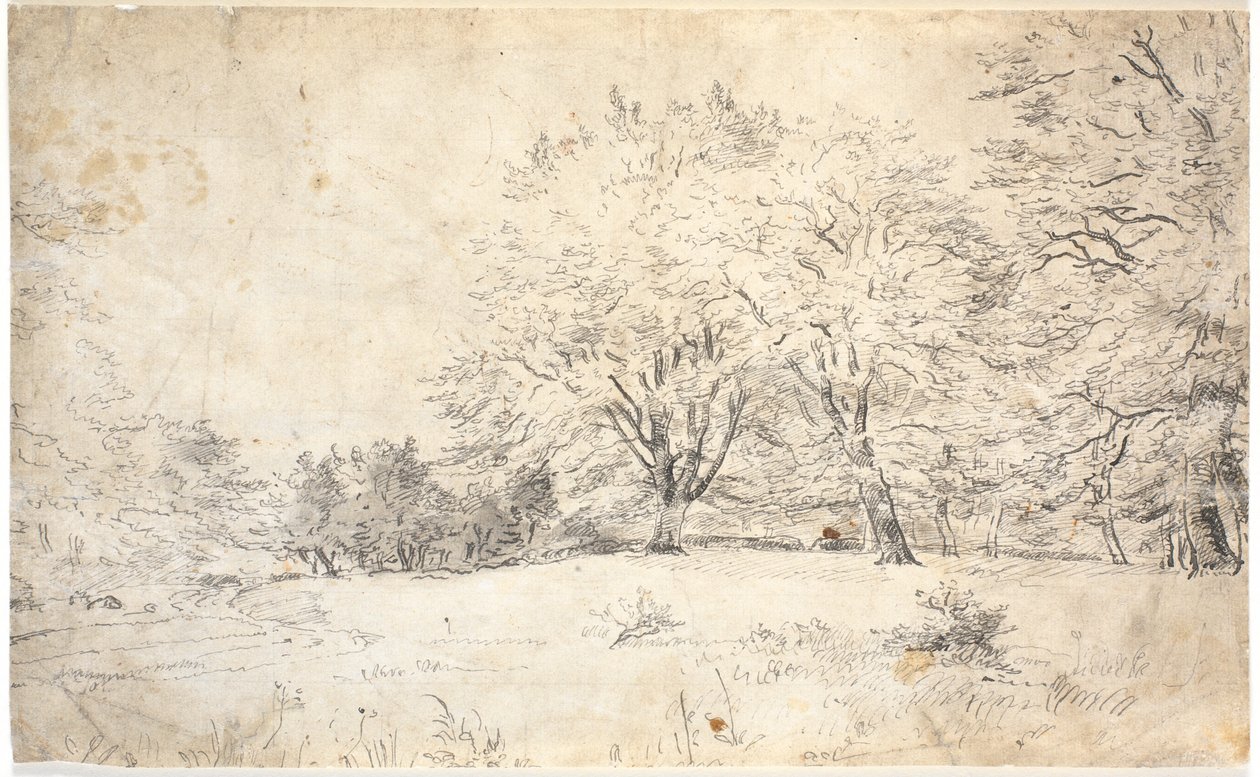 Een knielende figuur in een berglandschap. David? of de Verloren Zoon door Dankvart Dreyer