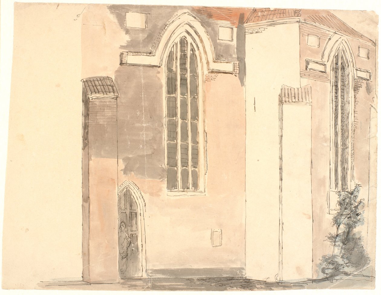 Deel van de St. Hans kerk in Odense door Dankvart Dreyer