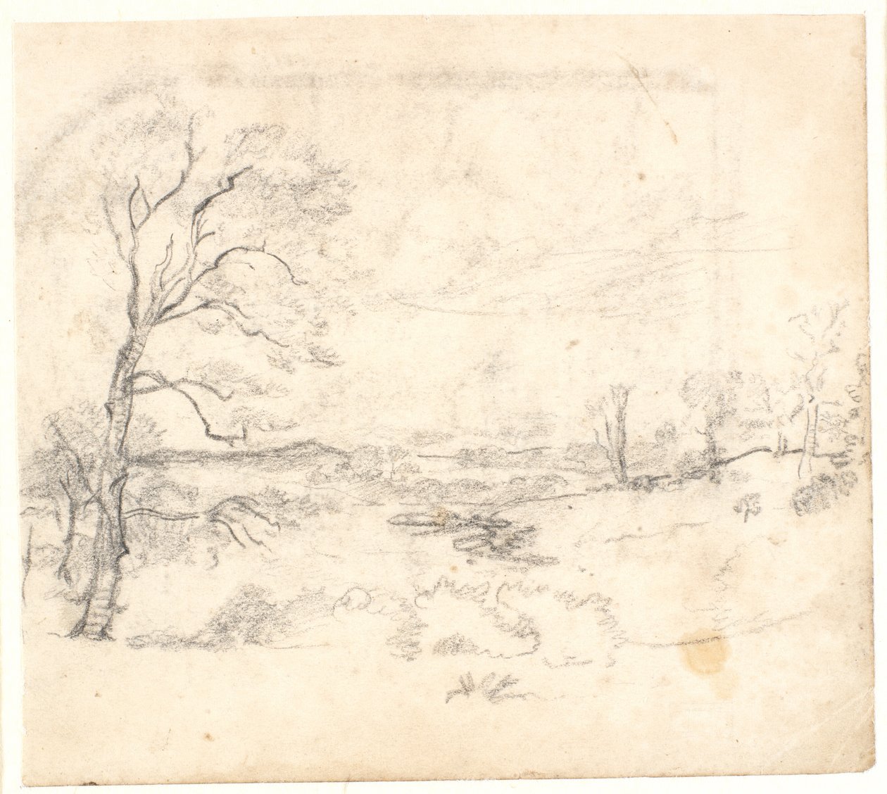Uitzicht over een heuvelachtig en bosrijk landschap door Dankvart Dreyer