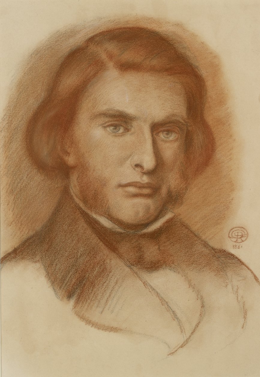 Portret van John Ruskin, 1861 door Dante Gabriel Charles Rossetti
