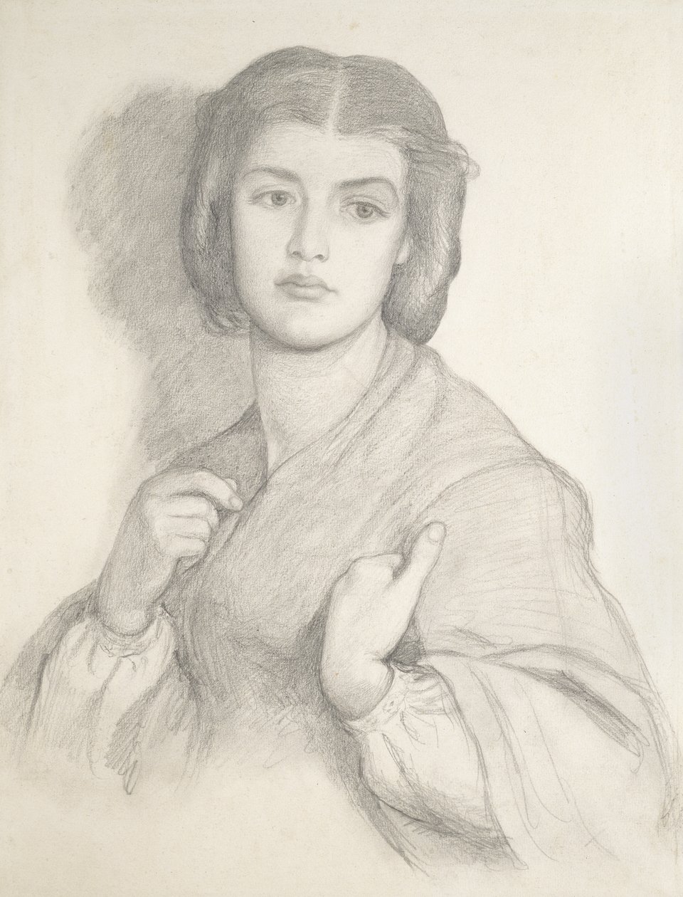 Portret van een vrouw door Dante Gabriel Charles Rossetti