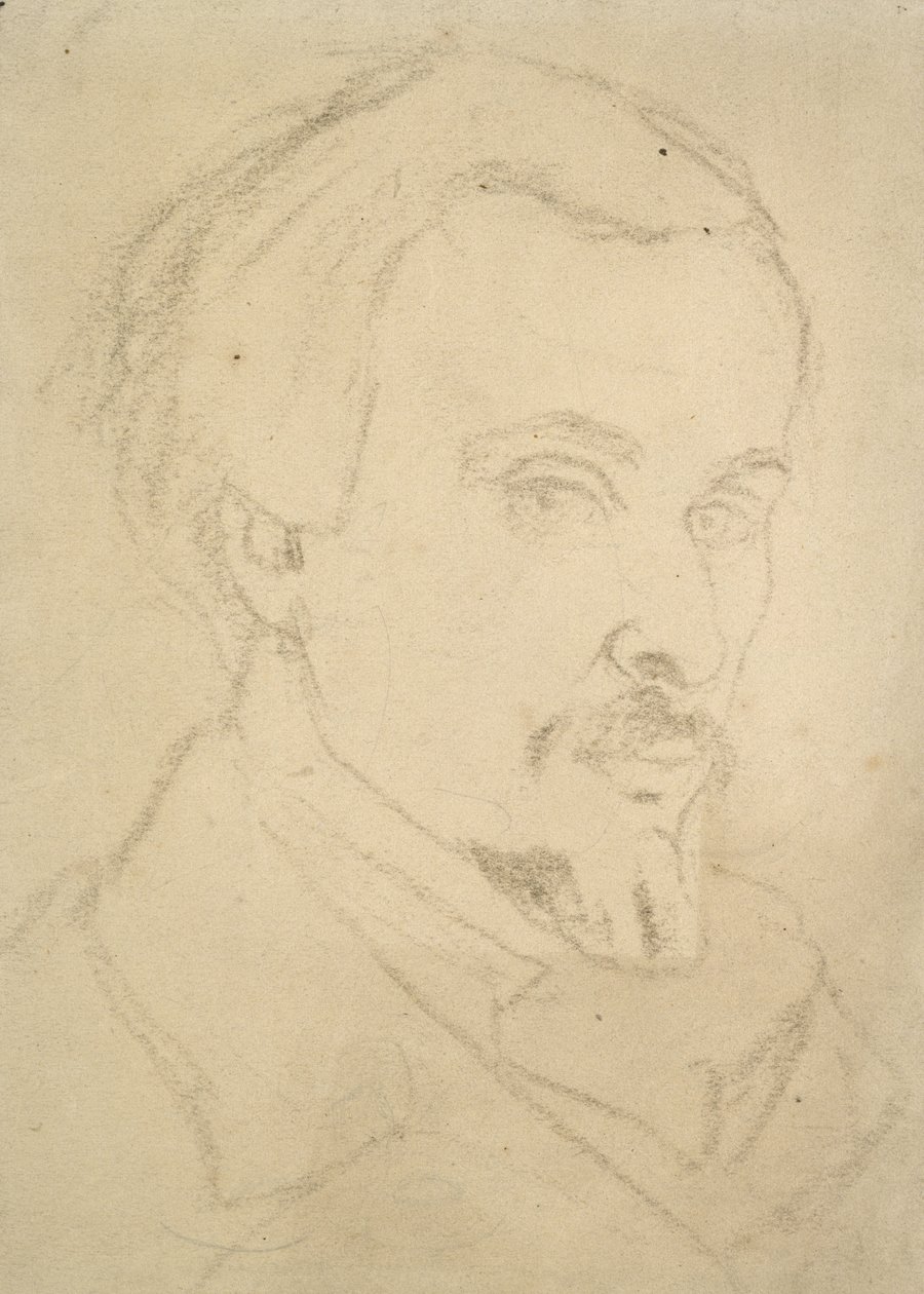 Zelfportret door Dante Gabriel Charles Rossetti