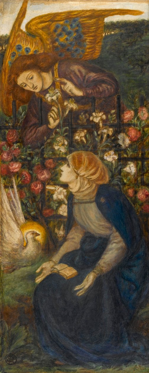 De Annunciatie, 1861 door Dante Gabriel Charles Rossetti