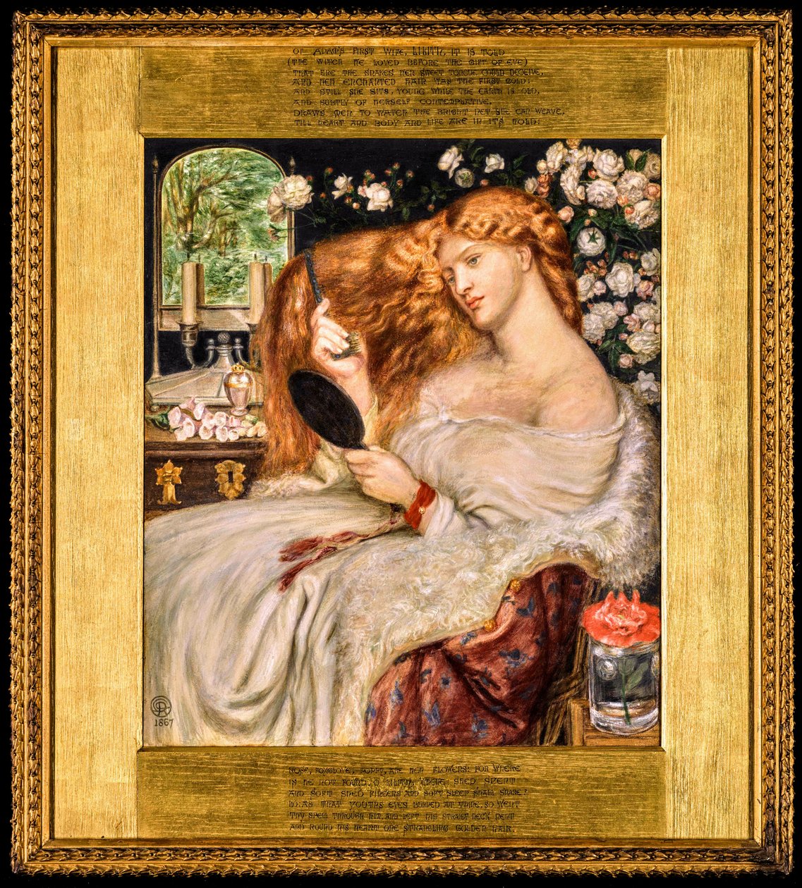 Lady Lilith door Dante Gabriel Charles Rossetti