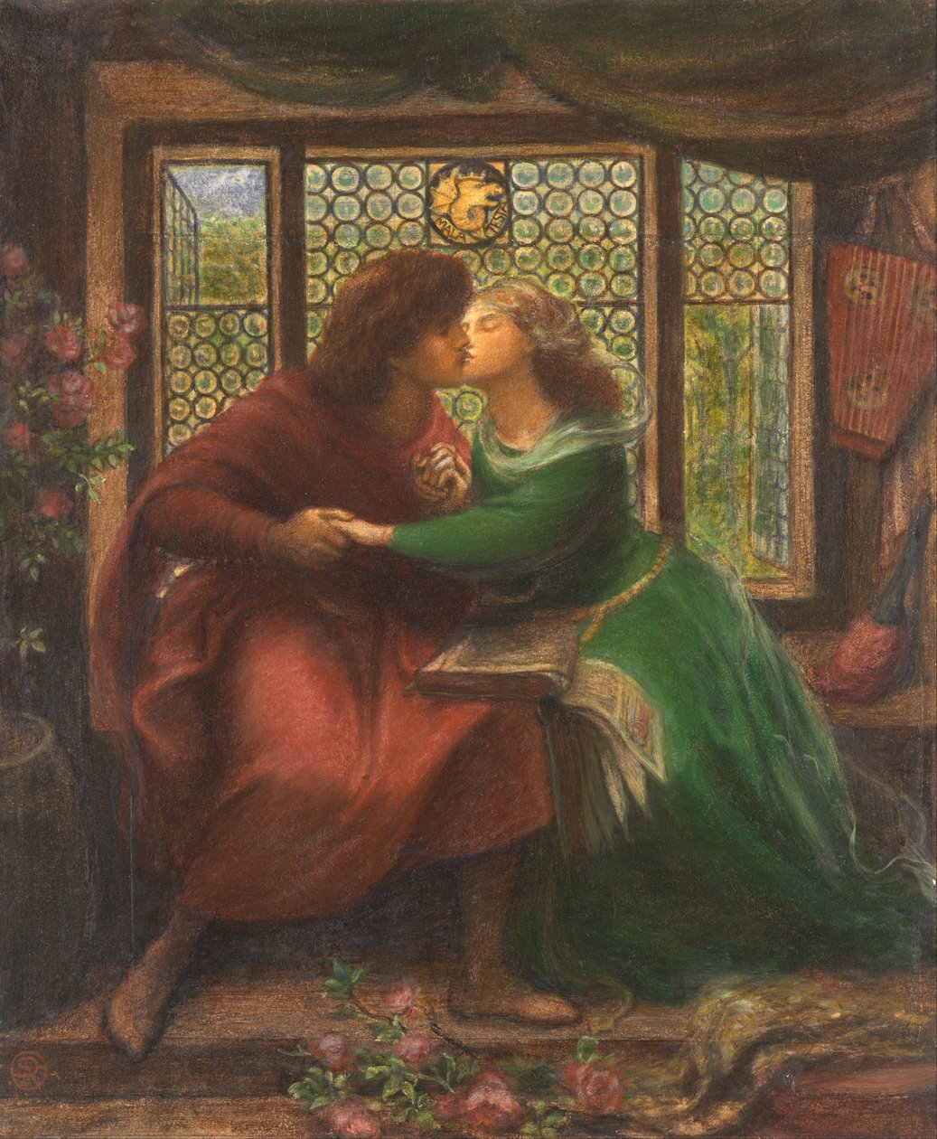 Paolo en Francesca da Rimini door Dante Gabriel Charles Rossetti