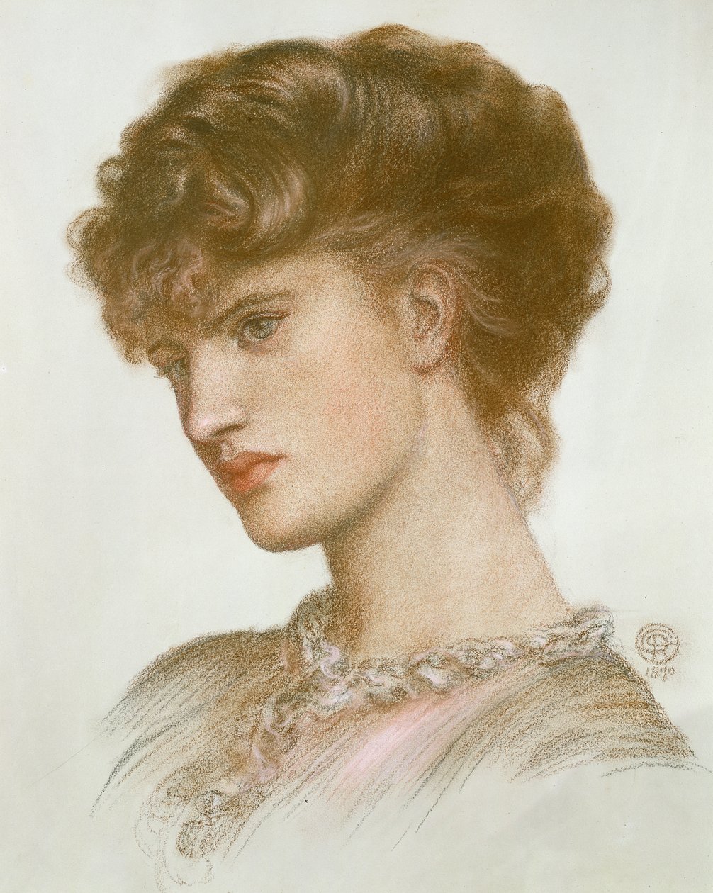Portret van Aglaia Coronio (geboren Ionides) 1870 door Dante Gabriel Charles Rossetti