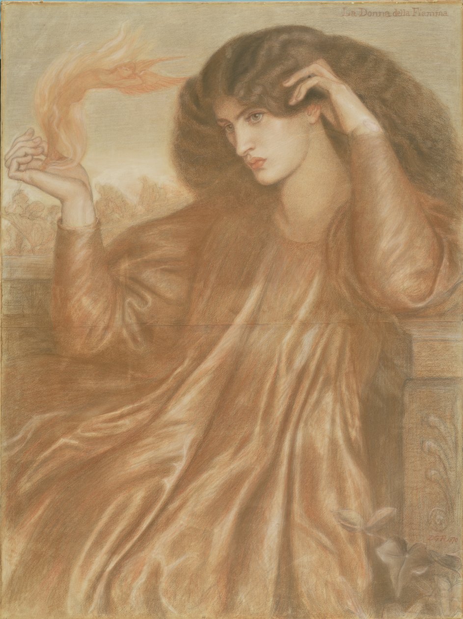 La Donna della Fiamma door Dante Gabriel Charles Rossetti