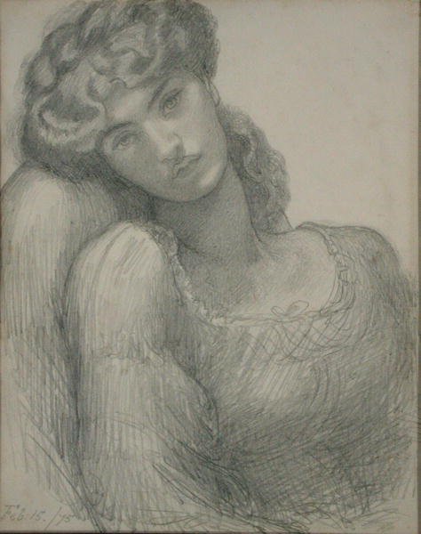 Mevrouw Morris (1839-1914) door Dante Gabriel Charles Rossetti
