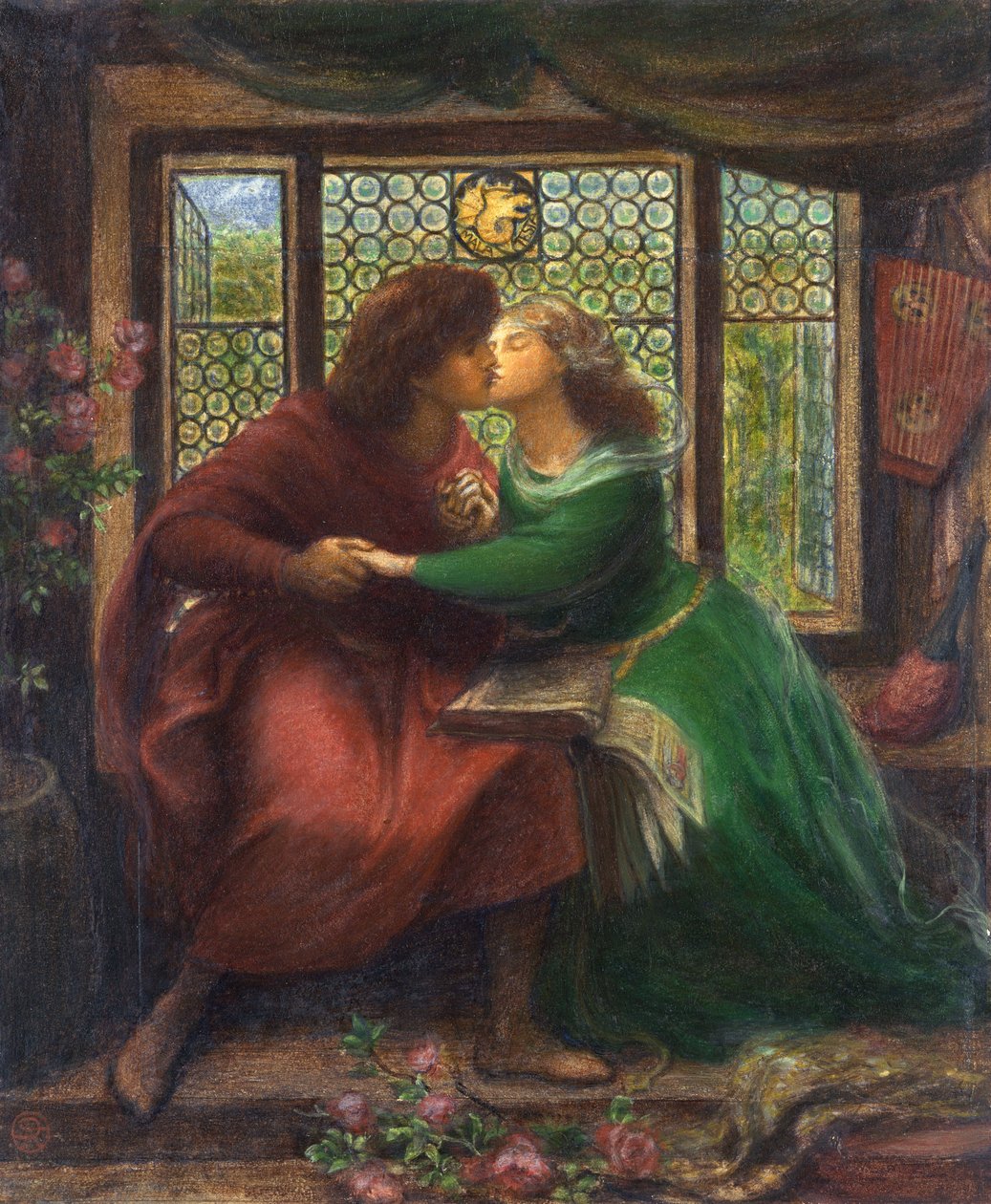 Paolo en Francesca da Rimini door Dante Gabriel Charles Rossetti