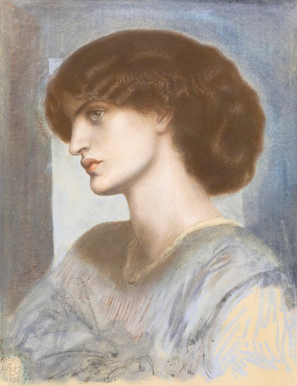 Portret van Jane Morris door Dante Gabriel Charles Rossetti