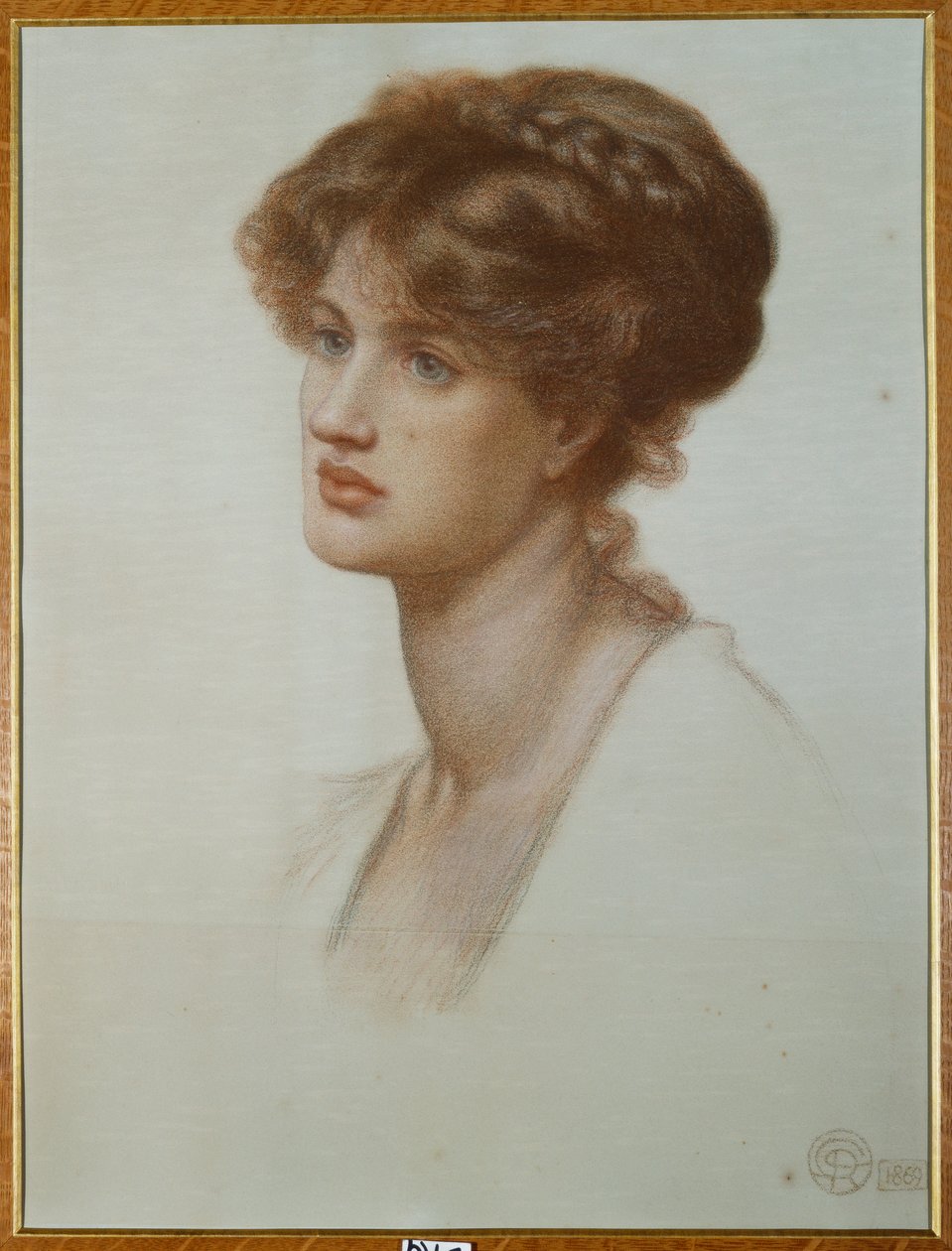 Portret van mevrouw William J. Stillman, buste lengte, 1869 door Dante Gabriel Charles Rossetti