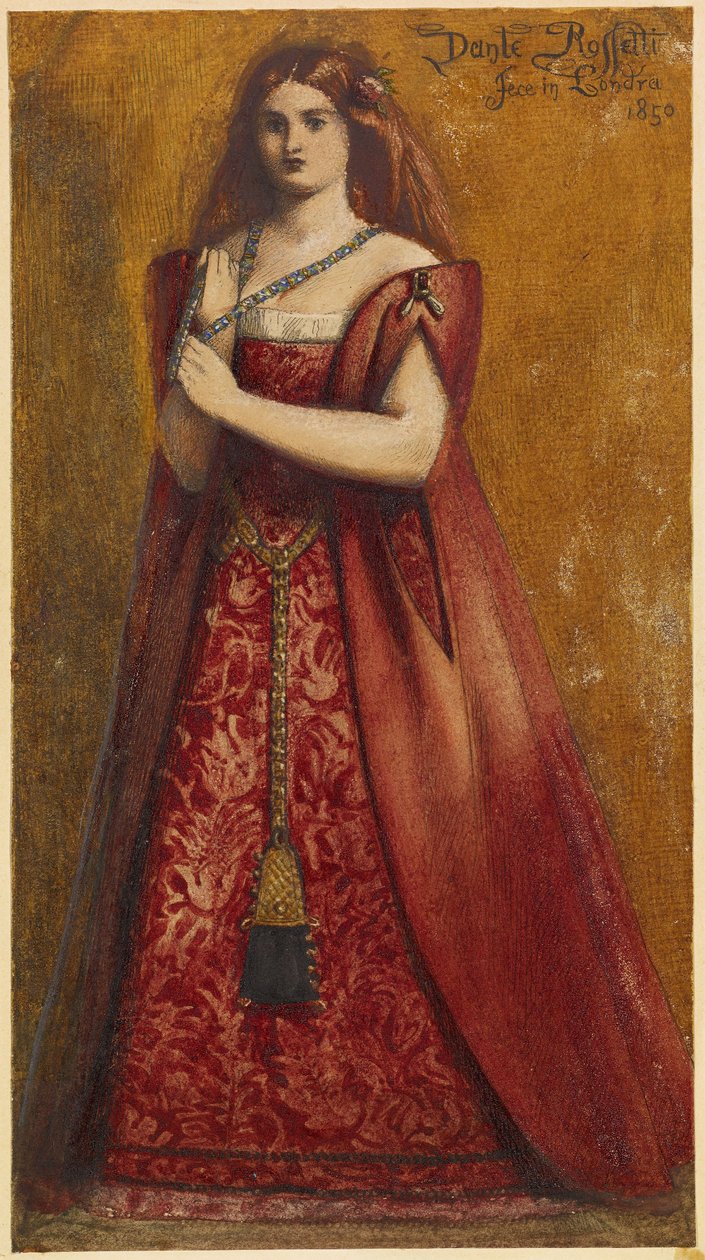 Rood Gekleed door Dante Gabriel Charles Rossetti