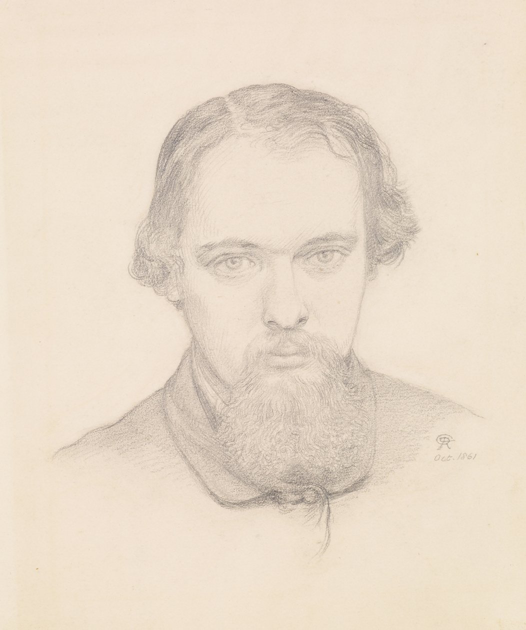 Zelfportret door Dante Gabriel Charles Rossetti