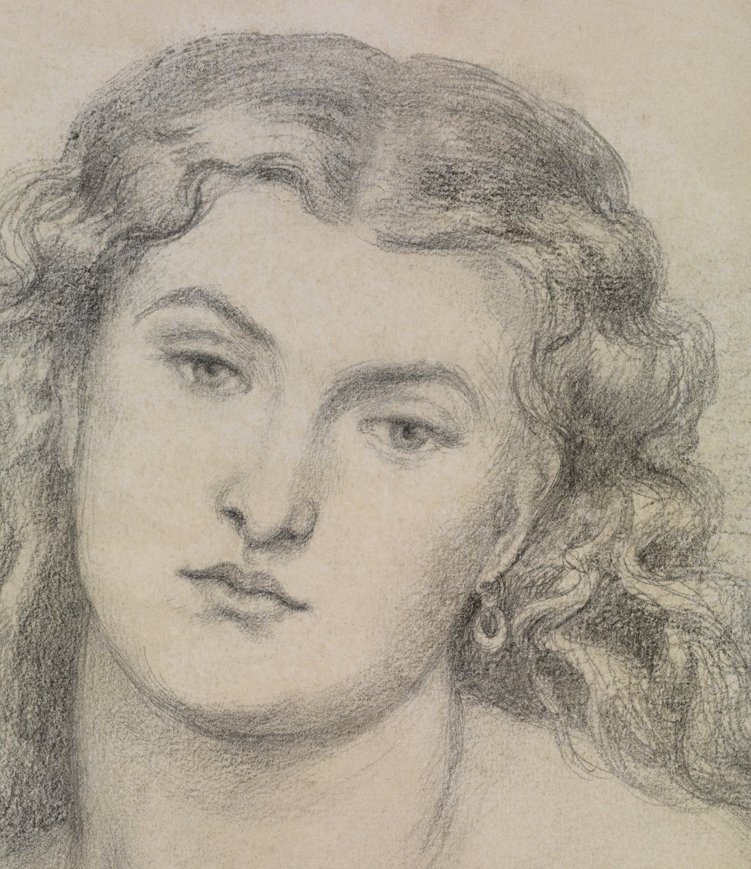 Studie voor "Venus Verticordia" door Dante Gabriel Charles Rossetti