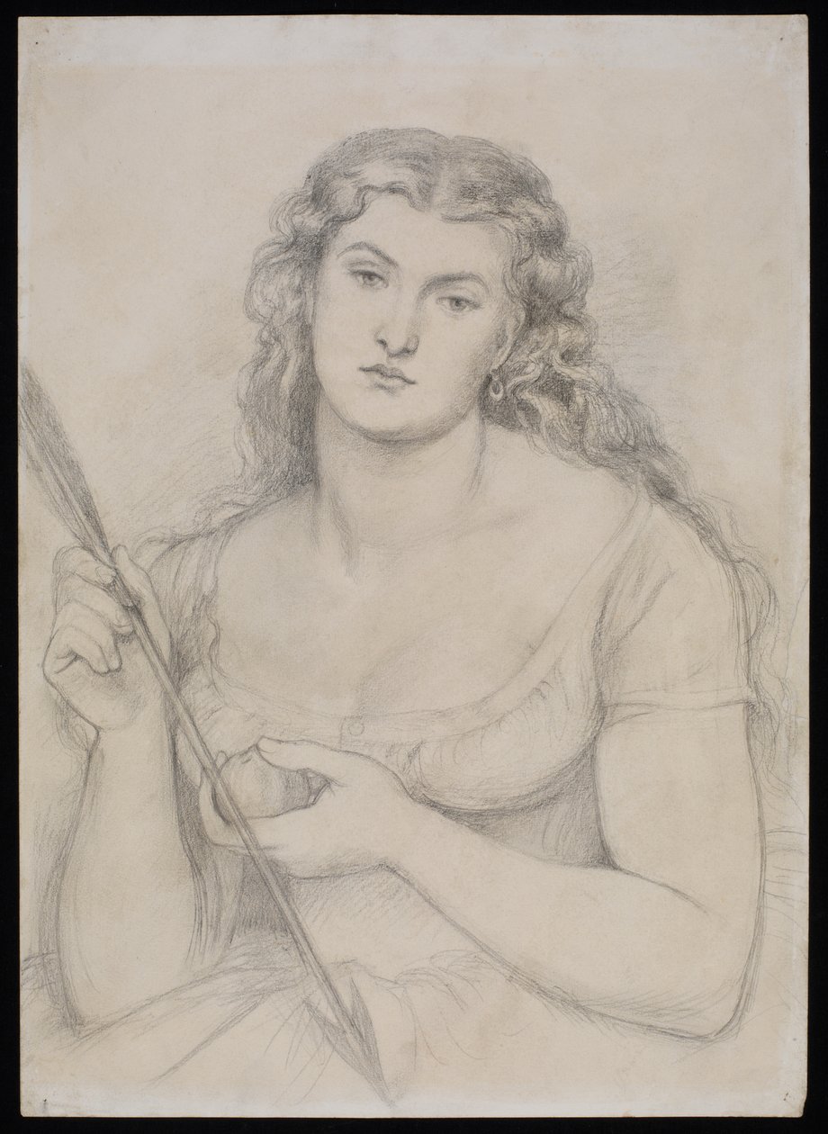 Studie voor "Venus Verticordia", circa 1863-64 door Dante Gabriel Charles Rossetti