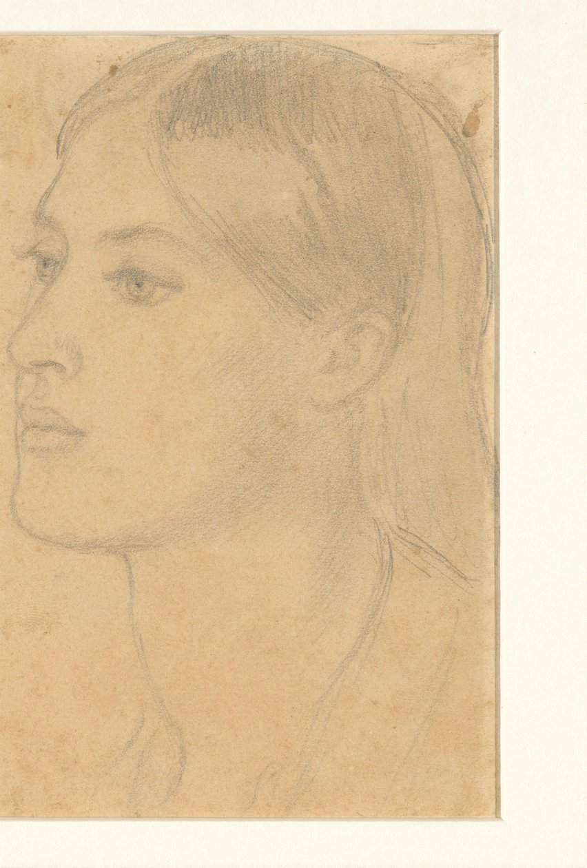 Vrouwenkop door Dante Gabriel Rossetti (attributed to)