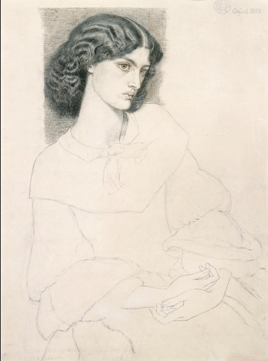 Jane Burden (1840-1914) door Dante Gabriel Rossetti