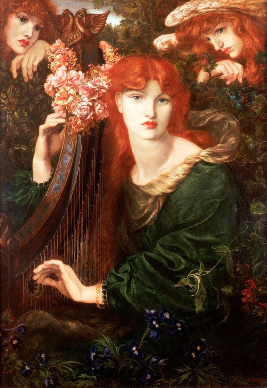 La Ghirlandata, 1873 door Dante Gabriel Rossetti