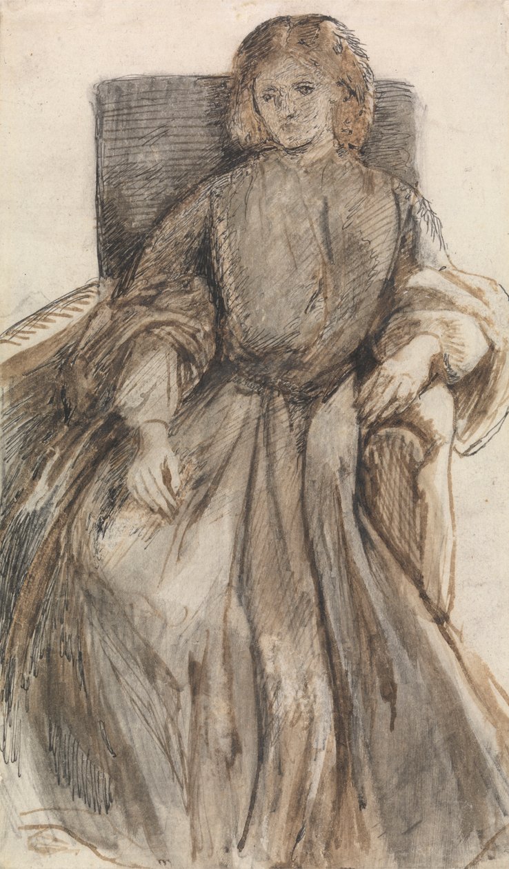 Miss Elizabeth Siddal door Dante Gabriel Rossetti