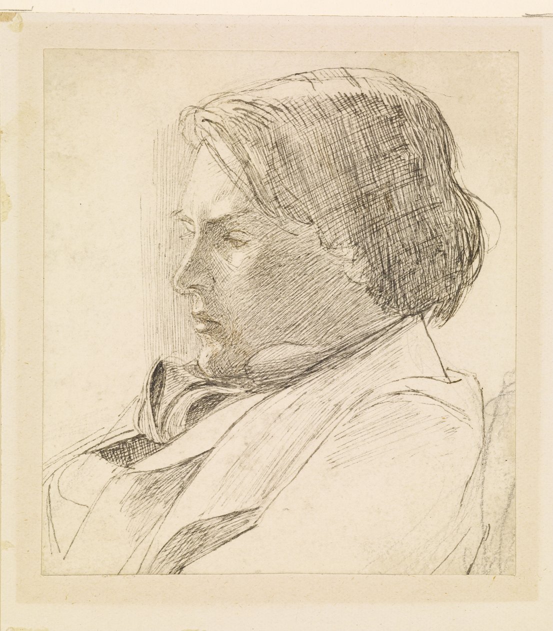 Portret van een jonge man door Dante Gabriel Rossetti