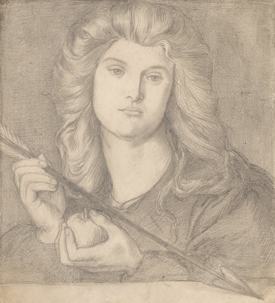 Studie voor "Venus Verticordia" door Dante Gabriel Rossetti