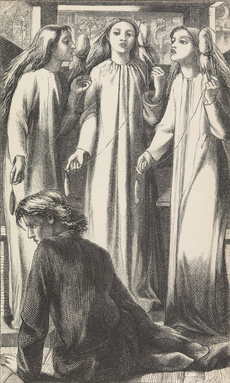 De muziekmeester door Dante Gabriel Rossetti