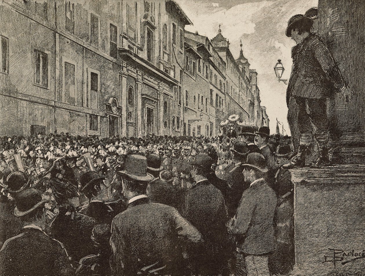Begrafenis van Agostino Bertani (1812-1886), Italiaanse patriot en politicus, Rome, Italië door Dante Paolocci