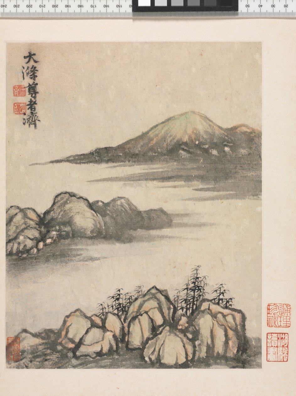 Herinneringen aan de Qinhuai Rivier, Qing Dynastie door Daoji Shitao