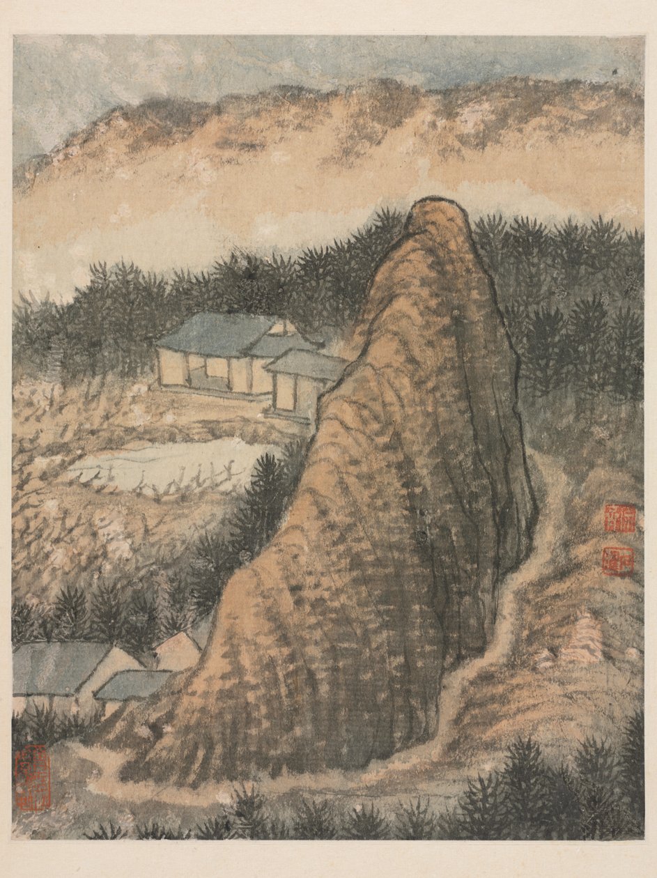 Herinneringen aan de Qinhuai-rivier, Qing-dynastie door Daoji Shitao