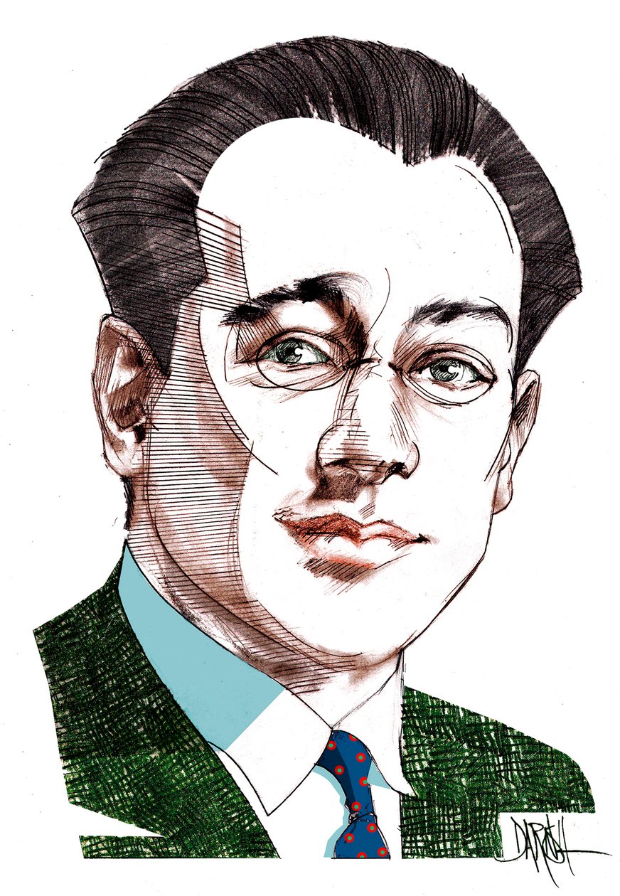 Carlo Diano, 2022 (digitale kleurpotloodtekening) door Dariush Radpour