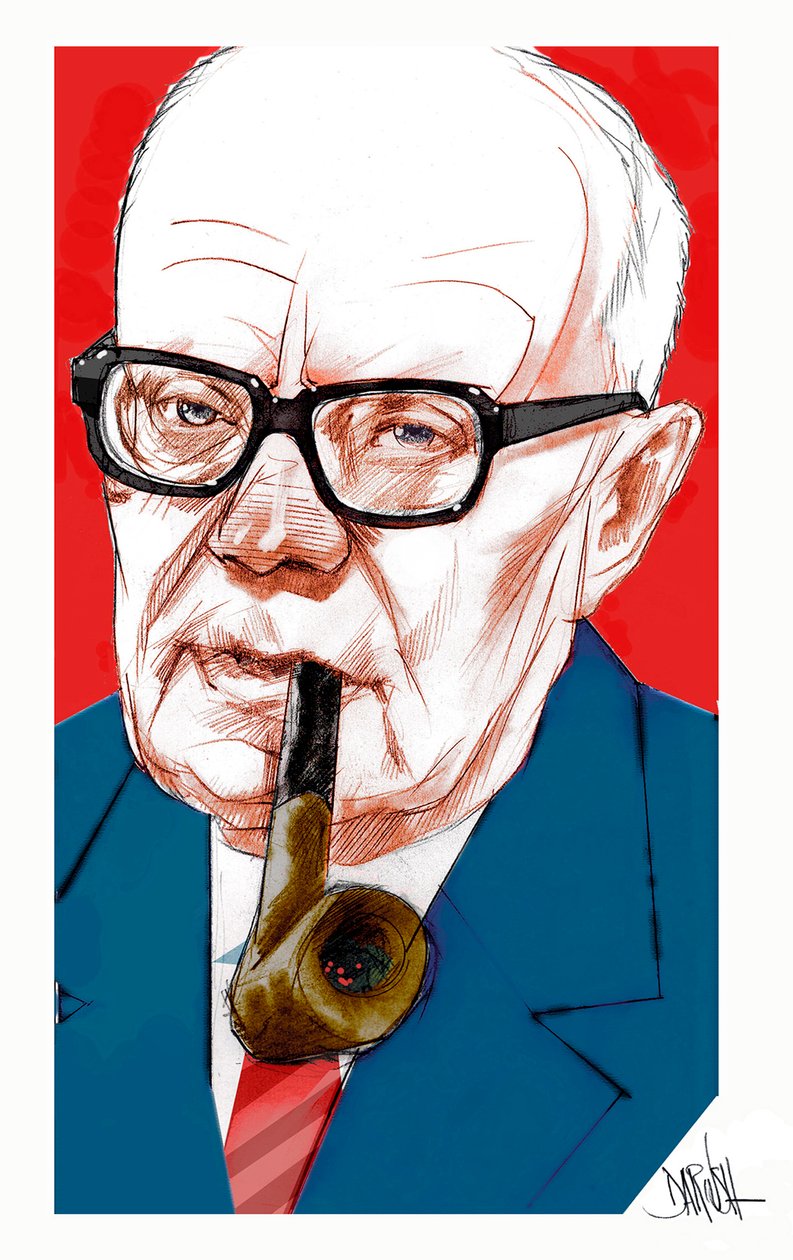 Sandro Pertini, 2022 (digitale kleurpotloodtekening) door Dariush Radpour