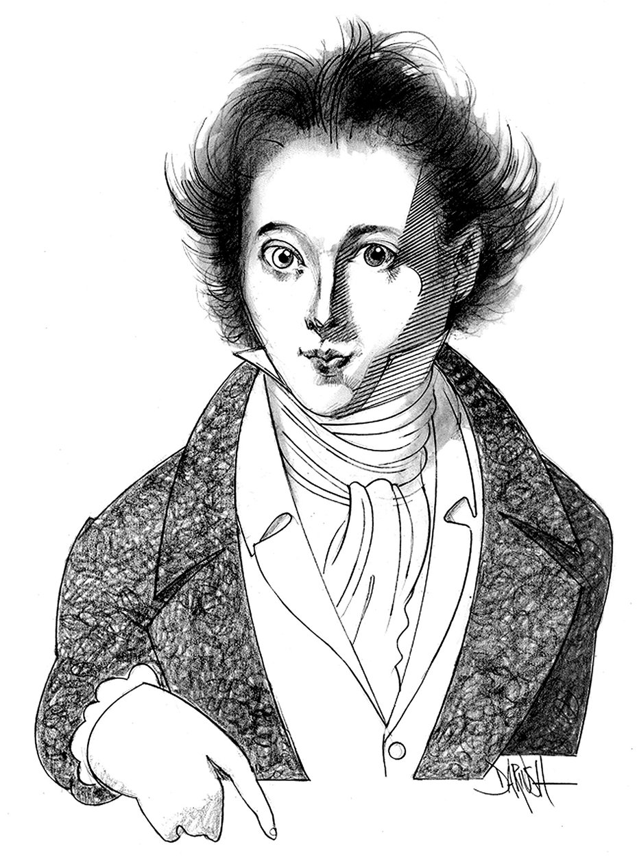 Vincenzo Bellini, 2011 (potloodtekening) door Dariush Radpour