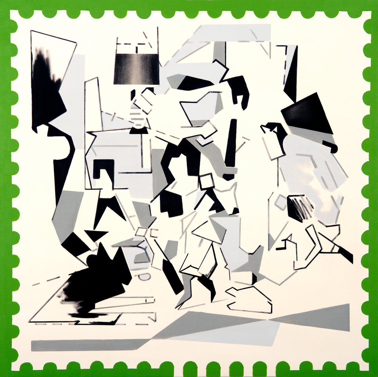Kerstmis bij The Kennedys IV, 2019 (acryl op doek) door Darren Coffield