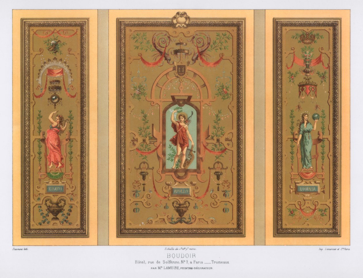 Boudoir, Rue de Solferino, Parijs, 19e eeuw door Daumont